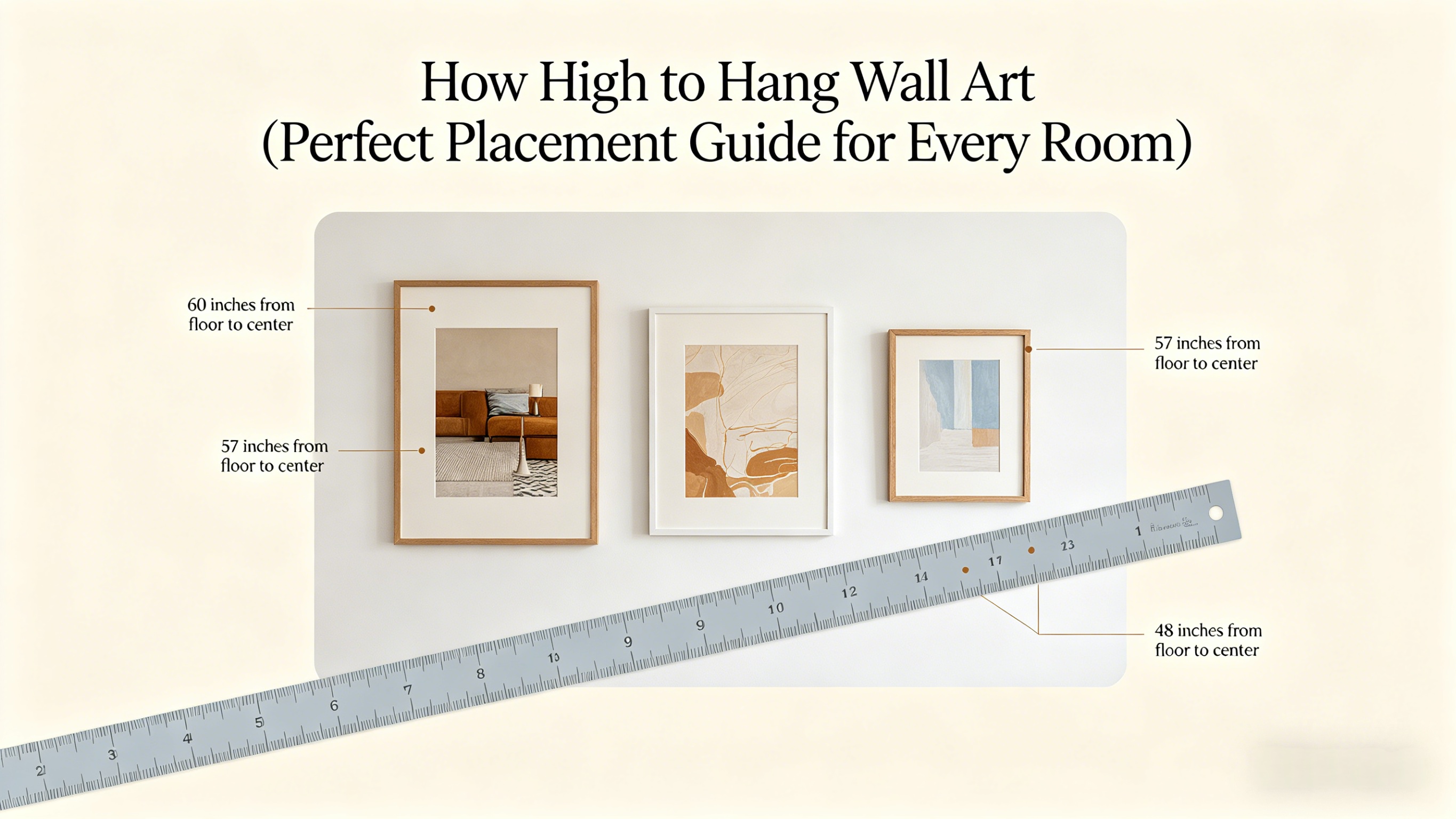 How High to Hang Wall Art (57-Inch Rule Explained) | Wallnora